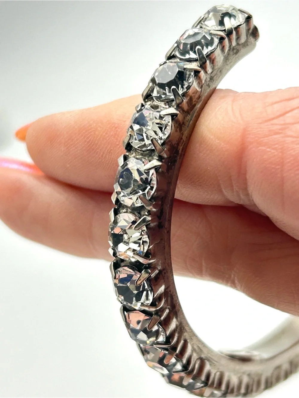 Sorrelli Riveting Romance Clear Crystal Cuff Bracelet